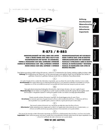 Sharp R-875/885 Manuel du propriétaire | Fixfr
