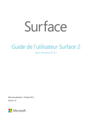 Microsoft SURFACE 2 10 Manuel du propriétaire | Fixfr