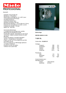 Miele T 6251 EL DESCRIPTIF Manuel du propriétaire