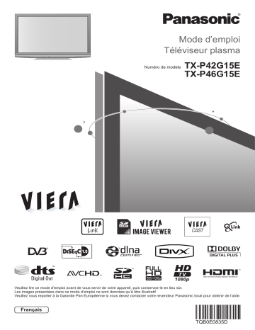 TX-P46G15E | Panasonic TX-P42G15E Manuel du propriétaire | Fixfr