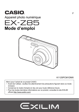 Casio Exilim EX-Z85 Manuel du propriétaire