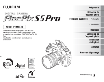 Fujifilm S5 Pro Manuel du propriétaire | Fixfr