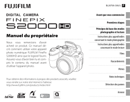 Fujifilm FinePix S2000HD Manuel du propriétaire