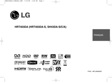 LG HRT403DA Manuel du propriétaire | Fixfr