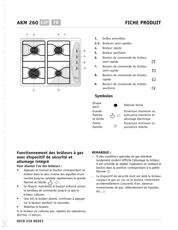 Whirlpool AKM 260/AR Manuel du propriétaire | Fixfr