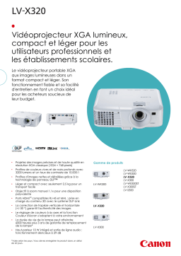 Canon LV-X320 Manuel du propriétaire