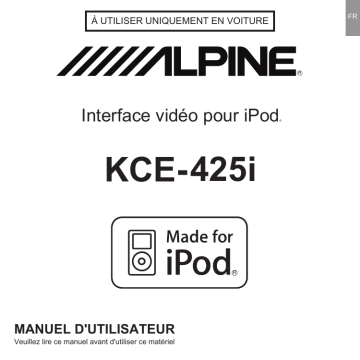 Alpine KCE-425I Manuel du propriétaire | Fixfr