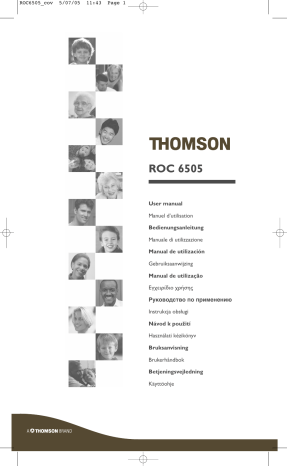 Thomson ROC 6505 Manuel du propriétaire | Fixfr