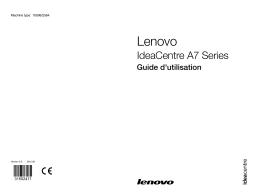 Lenovo IDEACENTRE A720 VDT8QFR Manuel utilisateur