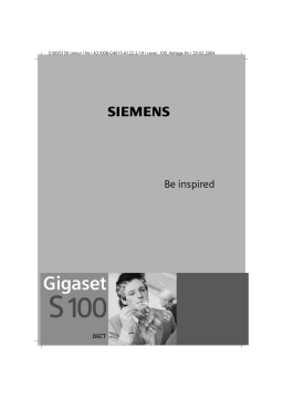 Siemens GIGASET S100 COLOUR Manuel du propriétaire