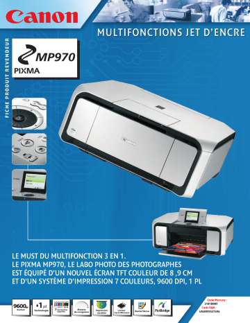 Canon PIXMA MP970 Manuel du propriétaire | Fixfr