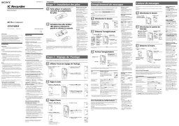 Sony ICD-B26 Manuel du propriétaire