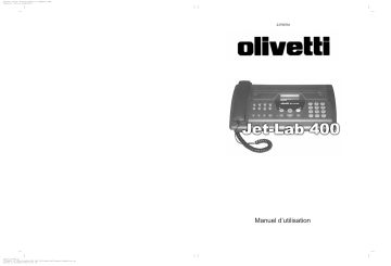 Olivetti JET LAB 400 Manuel du propriétaire | Fixfr
