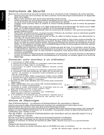 Acer V273H Manuel du propriétaire | Fixfr