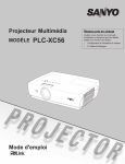 Sanyo PLC-XC56 Manuel du propri&eacute;taire