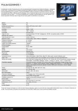 iiyama PROLITE E2209HDS-1 Manuel utilisateur