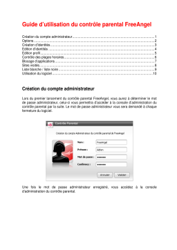 FREEANGEL CONTROL PARENTAL Manuel du propriétaire