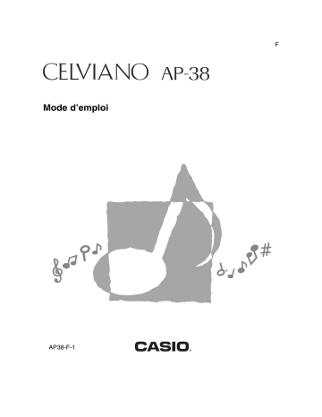 CELVIANO AP-38 | Manuel du propriétaire | Casio AP-38 Manuel utilisateur | Fixfr