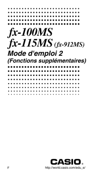 Casio fx-100MS Manuel du propriétaire