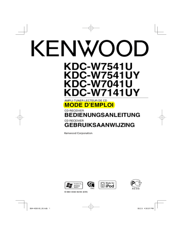 Kenwood KDC-W7541U Manuel du propriétaire | Fixfr