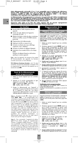 Thomson ROC 4407 Manuel du propriétaire | Fixfr