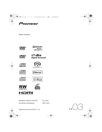 SSP-LX03 (LX03) | XV-LX03 (LX03) | Pioneer LX03 (XV-LX03) Manuel du propriétaire | Fixfr