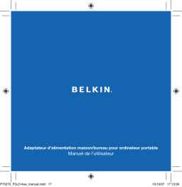 Belkin ADAPTATEUR D’ALIMENTATION MAISON/BUREAU POUR ORDINATEUR PORTABLE #F5L014EA Manuel du propriétaire