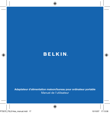 Belkin ADAPTATEUR D’ALIMENTATION MAISON/BUREAU POUR ORDINATEUR PORTABLE #F5L014EA Manuel du propriétaire | Fixfr