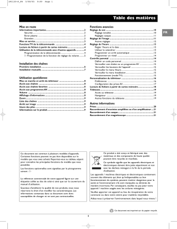 Thomson PLASMA-IFC130 Manuel du propriétaire | Fixfr