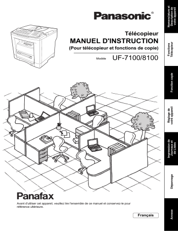UF-8100 | Panasonic UF-7100 Manuel du propriétaire | Fixfr