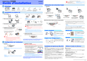 Epson Stylus CX5200 Manuel du propriétaire | Fixfr