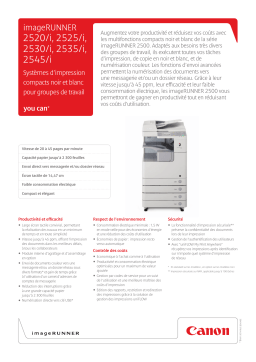 Canon IR 2500 SERIES Manuel du propriétaire