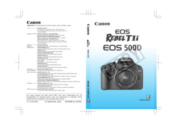Canon EOS Rebel T1i Manuel du propriétaire | Fixfr