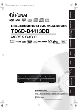 Funai TD6D-D4413DB Manuel du propriétaire
