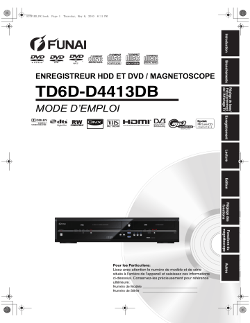 Funai TD6D-D4413DB Manuel du propriétaire | Fixfr