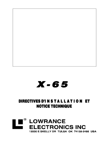 Manuel du propriétaire | Lowrance X65 Manuel utilisateur | Fixfr