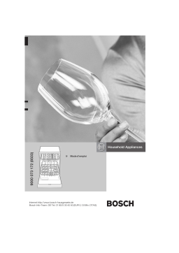 Bosch SGV09T13EU Manuel du propriétaire