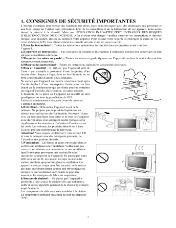 Thomson 20LB120S4 Manuel du propriétaire | Fixfr