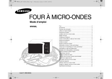 Samsung MW88L-S Manuel du propriétaire | Fixfr