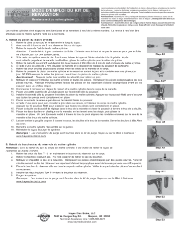 HAYES DISC BRAKES HFX9MC45-20068B Manuel du propriétaire | Fixfr