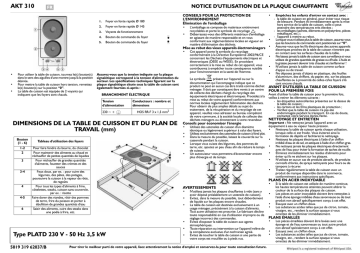 AKT 310/TF | AKT 310/WH | Whirlpool AKT 310/IX Manuel du propriétaire | Fixfr