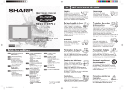 Sharp 21L-FG1SV Manuel du propriétaire
