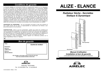 AIRELEC Alise Manuel du propriétaire | Fixfr