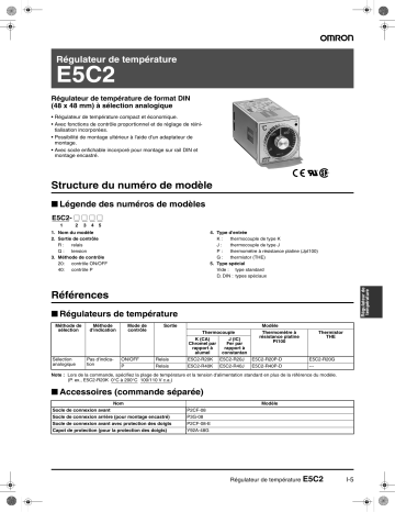 Manuel du propriétaire | Omron E5C2 Manuel utilisateur | Fixfr