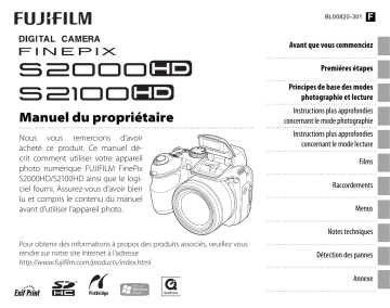 Fujifilm FinePix S2000 HD Manuel du propriétaire | Fixfr