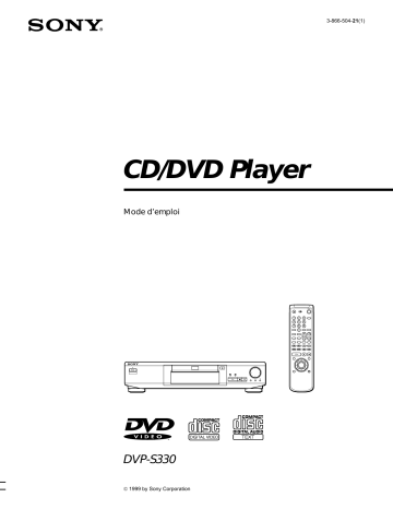 Sony DVP-S330 Manuel du propriétaire | Fixfr