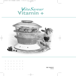 SEB VITASAVEUR VITAMIN PLUS Manuel du propri&eacute;taire
