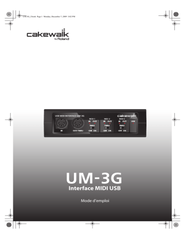 Roland UM-3G Manuel du propriétaire | Fixfr