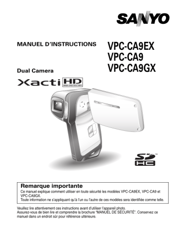 Sanyo Xacti VPC-CA9 Manuel du propriétaire | Fixfr