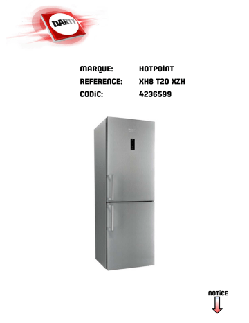 Manuel du propriétaire | Hotpoint XH8 T20 XZH Manuel utilisateur | Fixfr